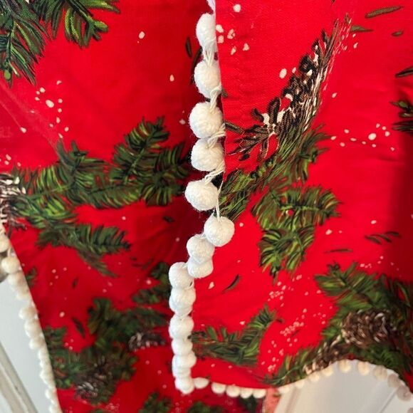 Two Christmas Pom runners Indian Head Fabric - Picture 8 of 13